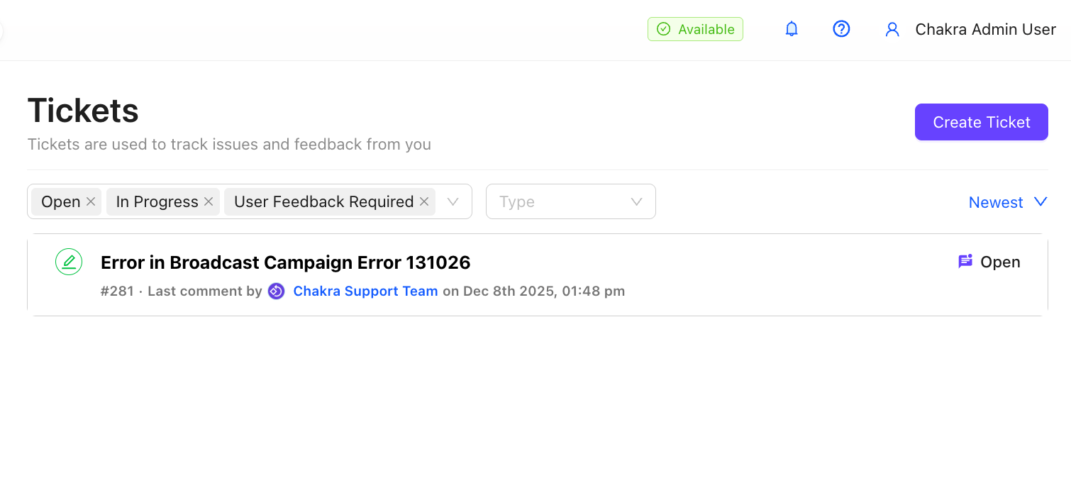 Track Tickets in All Tickets